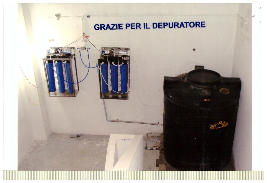 Depuratore comprato per la scuola Madre Teresa - India